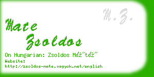 mate zsoldos business card
